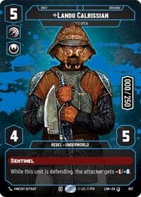 Lando Calrissian - Eyes Open (Serialized) - A Lawless Time - Star Wars: Unlimited card