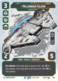 Millennium Falcon - Dodging Patrols (Serialized) - A Lawless Time - Star Wars: Unlimited card