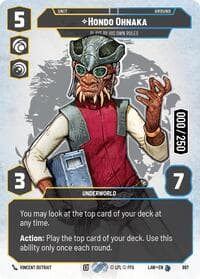 Hondo Ohnaka - Plays By His Own Rules (Serialized) - A Lawless Time - Star Wars: Unlimited card