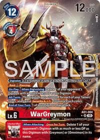 WarGreymon - AD1-004 (Alternate Art) - Advanced Booster Digimon Generation - Digimon Card Game card