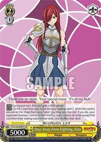 Days Away From Fighting, Erza (SR) - FAIRY TAIL 100 YEARS QUEST - Weiss Schwarz card