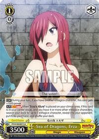Sea of Dragons, Erza - FAIRY TAIL 100 YEARS QUEST - Weiss Schwarz card