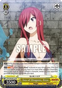 Sea of Dragons, Erza (SR) - FAIRY TAIL 100 YEARS QUEST - Weiss Schwarz card