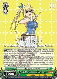 Power of the Shimmering Stars, Lucy - FAIRY TAIL 100 YEARS QUEST - Weiss Schwarz card