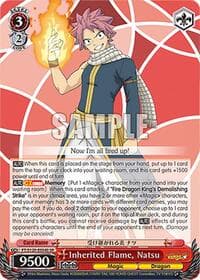 Inherited Flame, Natsu (SR) - FAIRY TAIL 100 YEARS QUEST - Weiss Schwarz card