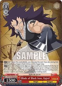 Blade of Black Iron, Gajeel (SR) - FAIRY TAIL 100 YEARS QUEST - Weiss Schwarz card