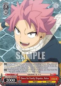 Down for Family Disputes, Natsu (SR) - FAIRY TAIL 100 YEARS QUEST - Weiss Schwarz card