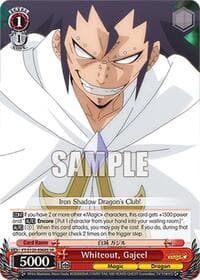Whiteout, Gajeel (SR) - FAIRY TAIL 100 YEARS QUEST - Weiss Schwarz card