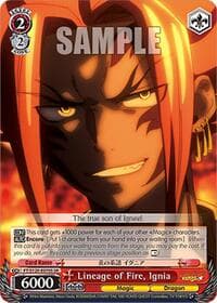 Lineage of Fire, Ignia (SR) - FAIRY TAIL 100 YEARS QUEST - Weiss Schwarz card