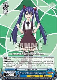 Power of the Sky Dragon, Wendy (SR) - FAIRY TAIL 100 YEARS QUEST - Weiss Schwarz card