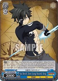 Ice Devil: Zero Long Sword, Gray - FAIRY TAIL 100 YEARS QUEST - Weiss Schwarz card