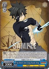 Ice Devil: Zero Long Sword, Gray (SR) - FAIRY TAIL 100 YEARS QUEST - Weiss Schwarz card