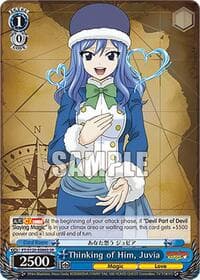 Thinking of Him, Juvia (SR) - FAIRY TAIL 100 YEARS QUEST - Weiss Schwarz card