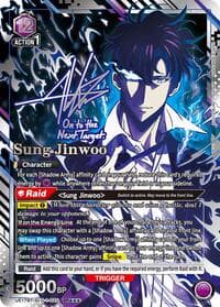 Sung Jinwoo (022) (SR***) - UE17BT: SOLO LEVELING - Union Arena card