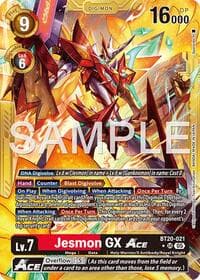 Jesmon GX ACE (Gold Border) - Advanced Booster Digimon Generation - Digimon Card Game card