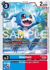Veemon - BT16-017 (Reprint) - Advanced Booster Digimon Generation - Digimon Card Game card
