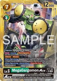 MegaGargomon ACE (Gold Border) - Advanced Booster Digimon Generation - Digimon Card Game card