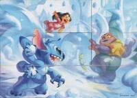 Winterspell Snowball Fight Puzzle Insert (Set of 9) - Winterspell - Disney Lorcana card