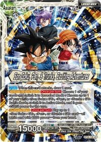 Son Goku, Pan, & Trunks // Son Goku, Pan, & Trunks, Exciting Adventures - Three Glorious Fighters - Dragon Ball Super: Masters card