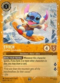 Stitch - Carefree Snowboarder - Disney Lorcana Promo Cards - Disney Lorcana card