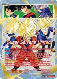 Son Goku, Vegeta, & Trunks // Super Saiyans United (SLR) - Three Glorious Fighters - Dragon Ball Super: Masters card