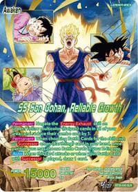 Son Gohan // SS Son Gohan, Reliable Growth (SLR) - Three Glorious Fighters - Dragon Ball Super: Masters card