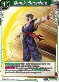 Quick Sacrifice - Three Glorious Fighters - Dragon Ball Super: Masters card