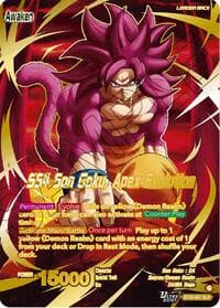 SS4 Son Goku (Mini) // SS4 Son Goku, Apex Evolution (SLR) - Three Glorious Fighters - Dragon Ball Super: Masters card