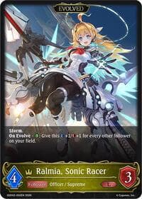 Ralmia, Sonic Racer (Evolved) - SDD02: Showdown Deck: Swordcraft - Shadowverse: Evolve card