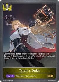 Tyrant's Order - SDD02: Showdown Deck: Swordcraft - Shadowverse: Evolve card