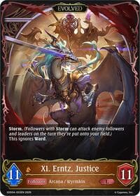 XI. Erntz, Justice (Evolved) - SDD04: Showdown Deck: Dragoncraft - Shadowverse: Evolve card