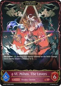 VI. Milteo, The Lovers (Evolved) - SDD05: Showdown Deck: Abysscraft - Shadowverse: Evolve card