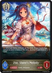 Zoe, Shore's Melody - SDD06: Showdown Deck: Havencraft - Shadowverse: Evolve card