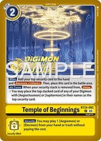 Temple of Beginnings (Judge Pack 9) - Time Stranger - Digimon Card Game card