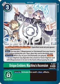 Unique Emblem: Machina's Ascension (Store Tournament 2026 Vol. 2 Participation Pack) - Digimon Promotion Cards - Digimon Card Game card