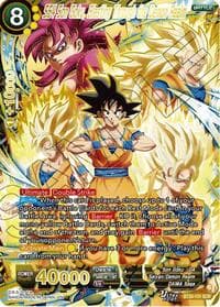 SS4 Son Goku, Blasting Through the Demon Realm (SCR) - Three Glorious Fighters - Dragon Ball Super: Masters card