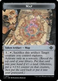 Treasure (0018) // Map Double-Sided Token - The Lost Caverns of Ixalan - Magic: The Gathering card