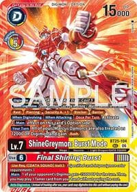 ShineGreymon: Burst Mode // Final Shining Burst - Dual Revolution - Digimon Card Game card