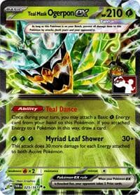 Teal Mask Ogerpon ex - 025/167 (Prize Pack Series 7) - Prize Pack Series Cards - Pokemon card