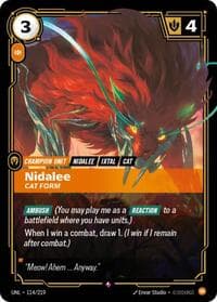Nidalee, Cat Form - Unleashed - Riftbound: League of Legends Trading Card Game card