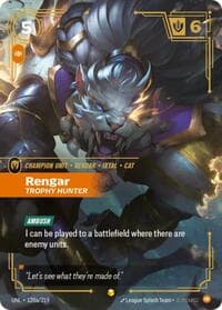 Rengar, Trophy Hunter (Alternate Art) - Unleashed - Riftbound: League of Legends Trading Card Game card