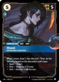 Hwei, Brooding Painter - Unleashed - Riftbound: League of Legends Trading Card Game card