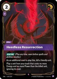 Heedless Resurrection - Unleashed - Riftbound: League of Legends Trading Card Game card