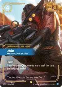 Jhin, Meticulous Killer (Alternate Art) - Unleashed - Riftbound: League of Legends Trading Card Game card