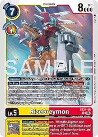 RizeGreymon - Starter Deck 24: Data Squad - Digimon Card Game card