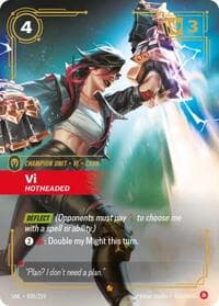 Vi, Hotheaded - Unleashed - Riftbound: League of Legends Trading Card Game card