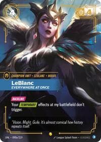 LeBlanc, Everywhere At Once (Alternate Art) - Unleashed - Riftbound: League of Legends Trading Card Game card