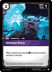 Sinister Poro - Unleashed - Riftbound: League of Legends Trading Card Game card