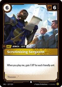 Scrutinizing Sergeant - Unleashed - Riftbound: League of Legends Trading Card Game card
