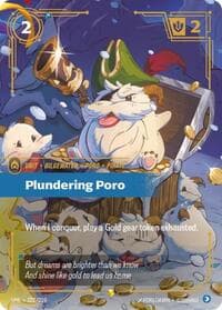 Plundering Poro (Overnumbered) - Unleashed - Riftbound: League of Legends Trading Card Game card